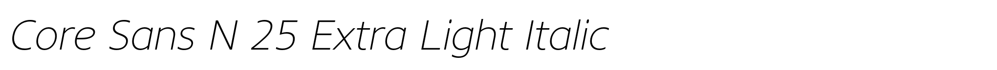Core Sans N 25 Extra Light Italic image